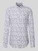 Tommy Hilfiger Tailored Business-Hemd mit floralem Muster Weiss