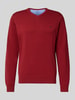 Fynch-Hatton Strickpullover mit Logo-Detail Dunkelrot