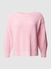 Tommy Hilfiger Curve PLUS SIZE Strickpullover mit Label-Stitching Pink