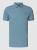 Superdry Poloshirt met labelstitching, model 'CLASSIC' Lichtblauw