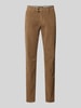 Eurex By Brax Regular fit corduroy broek met steekzakken, model 'JIM' Beige