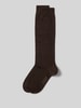 Falke Sokken met labelstitching Donkerbruin