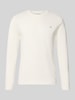 Marc O'Polo Shaped Fit Langarmshirt aus reiner Baumwolle Offwhite