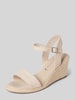Tamaris Wedges in Flecht-Optik Sand