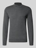 Christian Berg Men Regular Fit Turtleneck aus Woll-Mix Graphit Melange