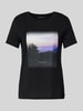 Tom Tailor Denim Regular Fit T-Shirt aus reiner Baumwolle mit Foto-Print Black