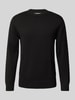 Tom Tailor Denim Regular Fit Strickpullover mit Rundhalsausschnitt Black