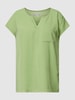 Fransa Blouseshirt met borstzak, model 'ZAWOV' Rietgroen