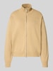 Carhartt Work In Progress Cardigan mit Label-Stitching Modell 'Kori' Beige