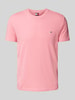 Tommy Jeans Slim Fit T-Shirt mit Logo-Stitching Pink Melange