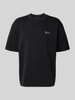 PEGADOR Oversized T-shirt z Wyhaftowane logo Czarny