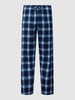 Christian Berg Men Pyjama-Hose mit Allover-Muster Blau