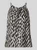 OPUS Top o kroju relaxed fit z czystej wiskozy model 'Foyage' Czarny