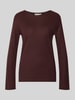 Marc O'Polo Regular Fit Pullover aus reiner Schurwolle Bordeaux