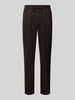 Profuomo Broek met elastische band en tunnelkoord Marineblauw