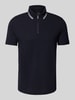 ARMANI EXCHANGE Poloshirt met korte ritssluiting Marineblauw