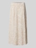 Fransa Spódnica midi z elastycznym pasem model ‘Maddie’ Beżowy melanż