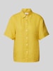 Seidensticker Bluzka lniana z rękawem o dł. 1/2 model ‘Washer!’ Żółty