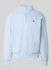 Lacoste Regular Fit Troyer aus Baumwoll-Mix Hellblau