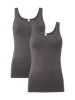 Skiny Tanktops, set 2 stuks Antraciet gemêleerd