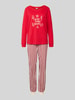 LASCANA Pyjama mit Statement-Print Rot