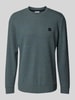 Tom Tailor Regular Fit Sweatshirt aus Baumwoll-Mix in Melange Rauchblau