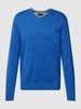 Christian Berg Men Sweatshirt mit V-Ausschnitt Royalblau