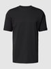 Drykorn T-Shirt mit geripptem Rundhalsausschnitt Modell 'THILO' Black