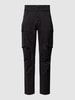 MCNEAL Loose Fit Cargohose in unifarbenem Design Black