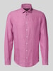 SEIDENSTICKER Slim Fit Business-Hemd aus Leinen mit Kentkragen Pink