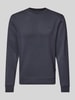 Blend Sweatshirt met ribboorden, model 'Downton' Marineblauw