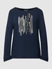 Tom Tailor Longsleeve aus Viskose mit Motiv-Print Marine