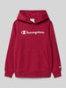 CHAMPION Hoodie mit Kapuze Dunkelrot