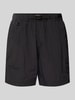 WOODBIRD Regular Fit Shorts mit Gürtel Modell 'Choi' Black