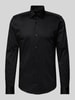 JOOP! Collection Slim Fit Business-Hemd mit Kentkragen Modell 'Pit' Black