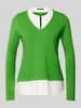 comma Gebreide pullover met dubbele-laagjeslook Groen