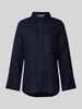 Christian Berg Woman Relaxed Fit Leinenbluse mit Hemdblusenkragen Dunkelblau