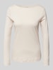 Christian Berg Woman Longsleeve mit U-Boot-Ausschnitt Sand