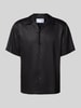 SELECTED HOMME Regular fit vrijetijdsoverhemd van een mix van lyocell en linnen, model 'REGNOA' Zwart