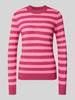 Christian Berg Woman Gebreide pullover met ronde hals Fuchsia