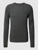 MCNEAL Strickpullover aus Lammwolle Dunkelgrau meliert