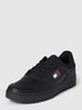 Tommy Jeans Sneakers van leermix Zwart