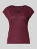 Only Regular fit T-shirt met viscose, model 'SILVERY' Donkerrood
