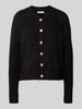 Christian Berg Woman Cardigan mit Knopfleiste Black