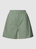 Jake*s Casual Shorts im unifarbenen Design Olivgrün