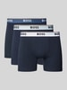 BOSS Boxershorts mit elastischem Logo-Bund im 3er-Pack Marine