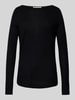 Christian Berg Woman Selection Wollpullover mit U-Boot-Ausschnitt Black