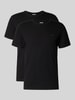 CK Calvin Klein T-shirt met labelstitching Zwart