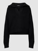 Gina Tricot Strickpullover mit Zopfmuster Modell 'LOTTIE' Schwarz