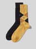 Burlington Socken mit Label-Detail im 2er-Pack Gelb